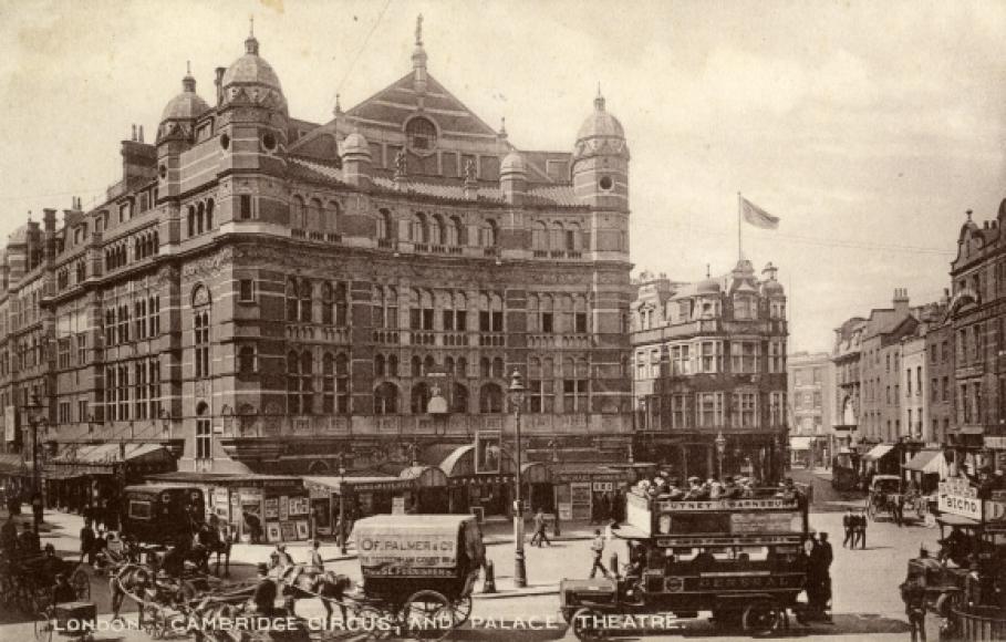 View Of The Palace Theatre Across Cambridge Circus London 1910 Theatres Trust